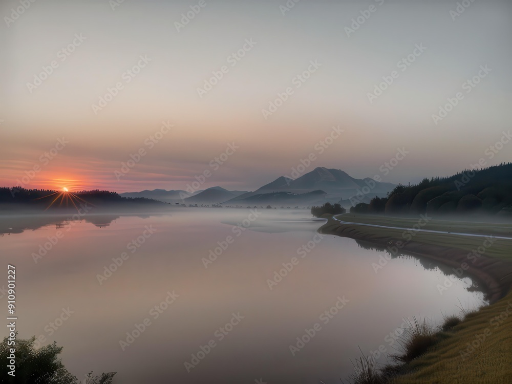Fototapeta premium Lakeside scenery