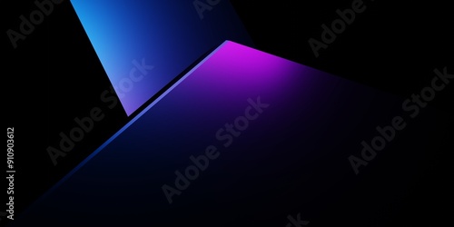 3d rendering of purple and blue abstract geometric background. Cyberpunk concept. Scene for advertising, technology, hi-tech, showroom, banner, game, E-sport, business, luxury. Sci-Fi Illustration