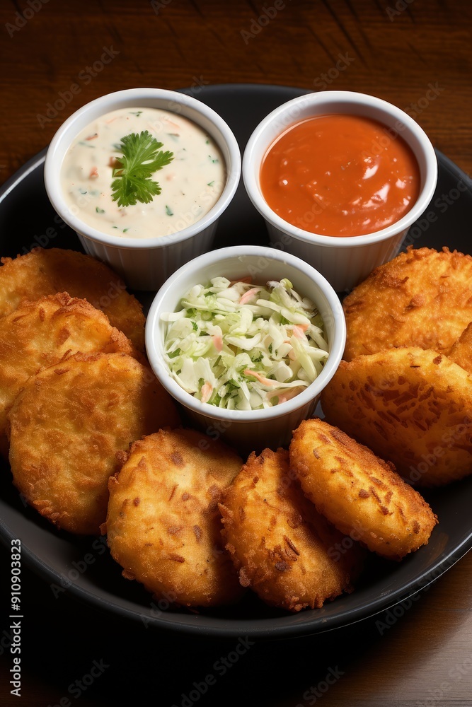 Beautifully Arranged Fried Pork Chops in Knolling Style Beautifully Arranged Fried Pork Chops in Knolling Style