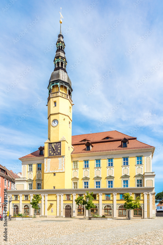 Obraz premium View at the Town hall building in the streets of Bautzen - Germany