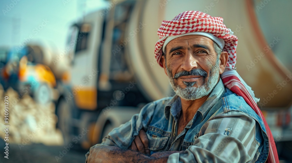 Portrait of a Middle Eastern Man in a Keffiyeh Portrait of a Middle Eastern Man in a Keffiyeh