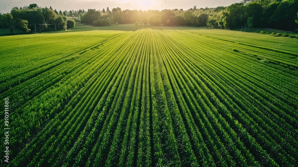 Agro culture, green fields, nature, view from above Agro culture, green fields, nature, view from above