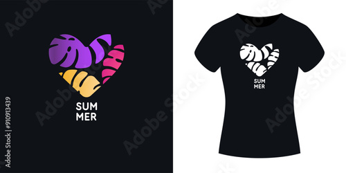 An illustration for clothes. Print on the T-shirt. Modern fashion illustration. A vector graphic image. A template for placing an illustration on clothes.
