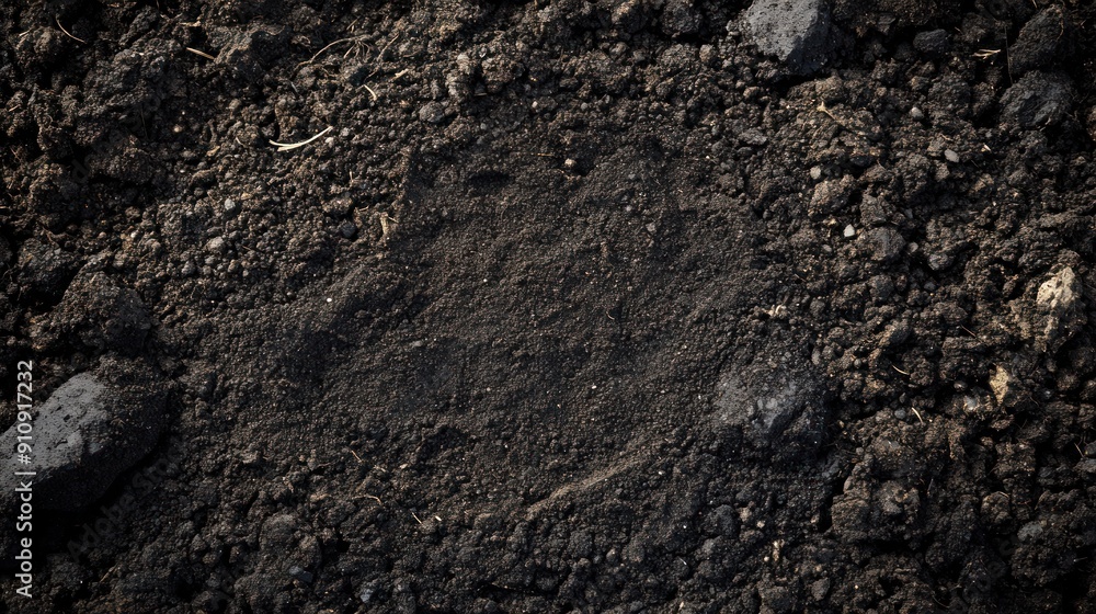 Close-Up View of Dark Soil Close-Up View of Dark Soil