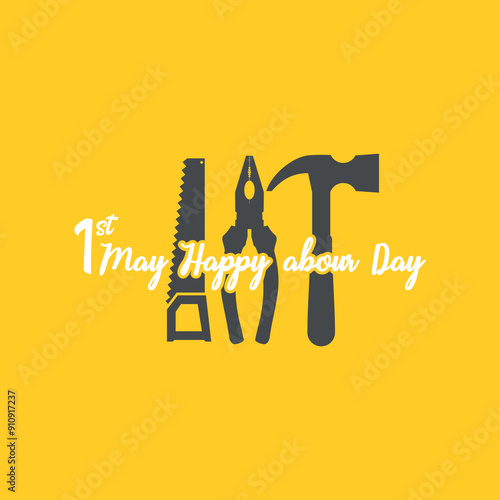 1 may - happy labour day. happy Labour day or international workers day vector illustration. labor day and may day celebration design.