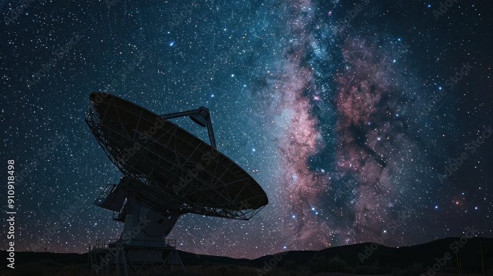 Radio Telescope Under the Milky Way Radio Telescope Under the Milky Way