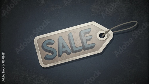 Sale text banner, background photo