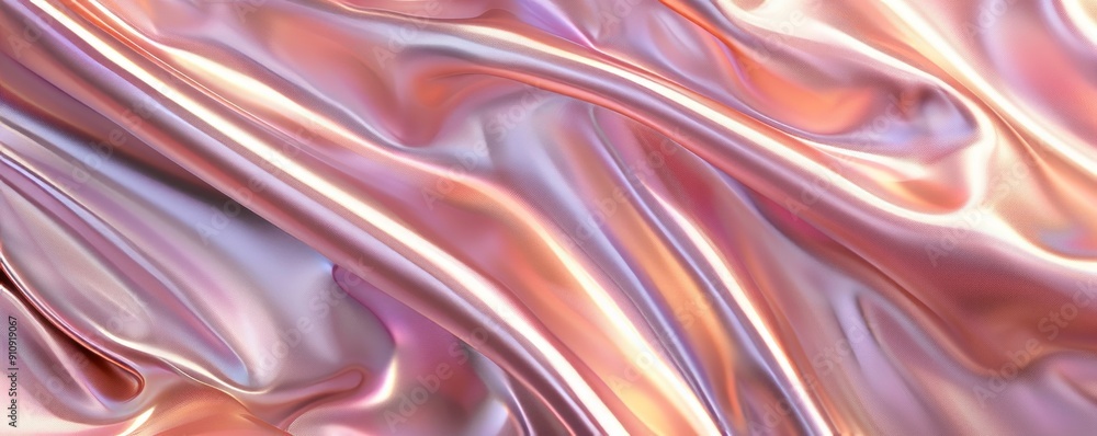 Obraz premium Elegant Satin Fabric Texture Background, 4K hyperrealistic photo