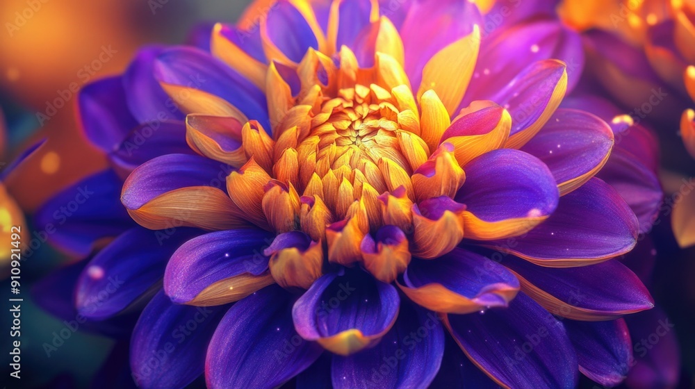 Close-up of purple and yellow flowers Close-up of purple and yellow flowers