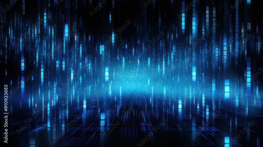AI-Driven Binary Code Digital Backdrop AI-Driven Binary Code Digital Backdrop