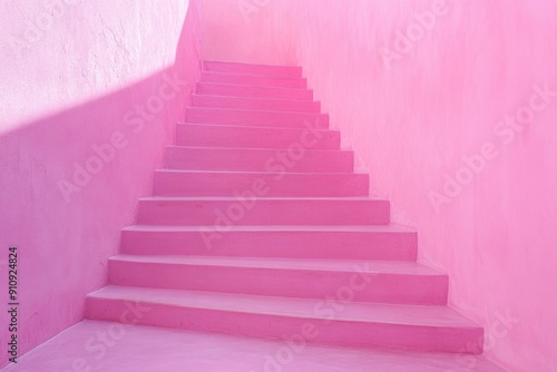 Pink Stairs Pink Wall