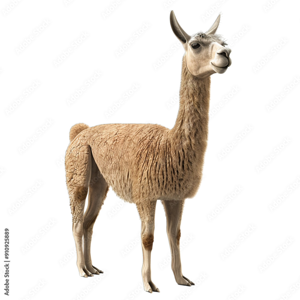 Obraz premium young llama isolated on white