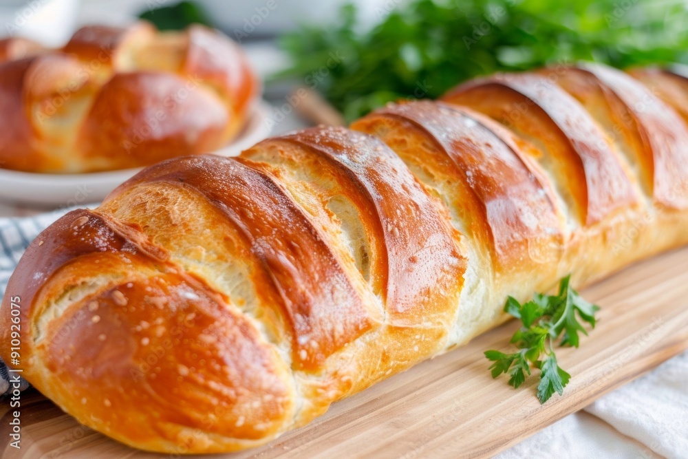 Savory American-style fresh bread with a delightful crust and tender crumb Savory American-style fresh bread with a delightful crust and tender crumb