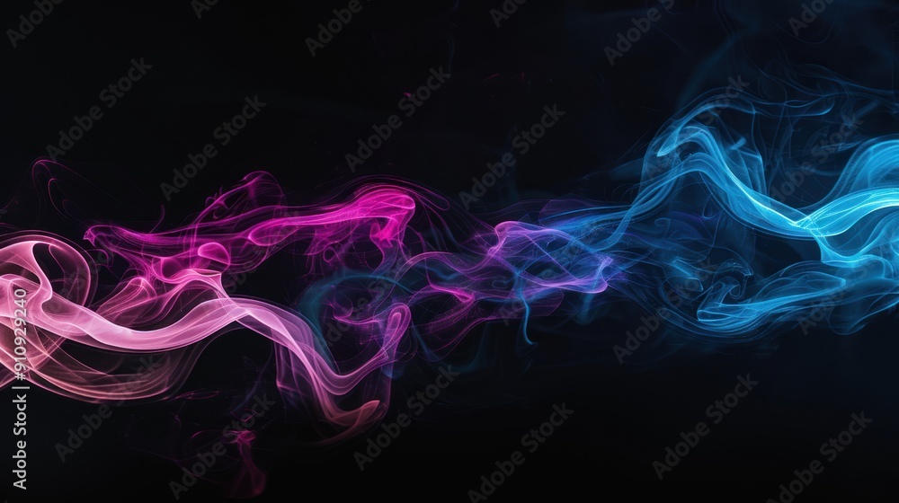 Fototapeta premium Abstract Swirling Smoke in Vibrant Hues