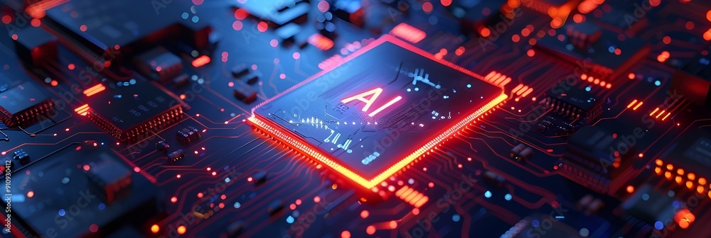 Artificial Intelligence concept background, AI Chip processing data, Artificial intelligence processor on board, Data Processing Chip, Ai Concept Artificial Intelligence concept background, AI Chip processing data, Artificial intelligence processor on board, Data Processing Chip, Ai Concept