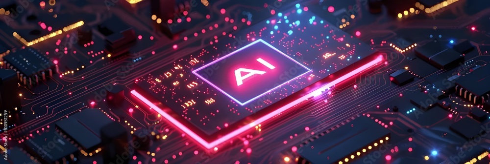 Artificial Intelligence concept background, AI Chip processing data, Artificial intelligence processor on board, Data Processing Chip, Ai Concept Artificial Intelligence concept background, AI Chip processing data, Artificial intelligence processor on board, Data Processing Chip, Ai Concept