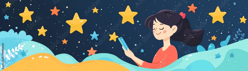 Customer giving a rating on service experience using a virtual touch screen with star icons to review satisfaction Customer giving a rating on service experience using a virtual touch screen with star icons to review satisfaction