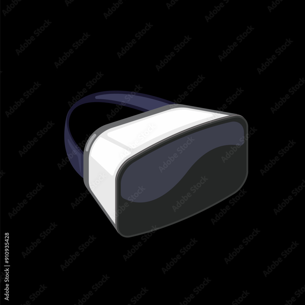 VR glasses virtual headset icon and sign isolated. Flat illustration of vr glasses and vr goggles isolated on black background. Vr gaming logo design template VR glasses virtual headset icon and sign isolated. Flat illustration of vr glasses and vr goggles isolated on black background. Vr gaming logo design template