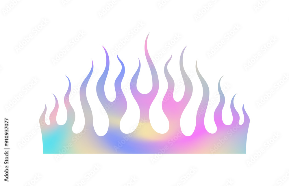 Y2k fire flame burning hologram gradient silhouette icon vector flat illustration. Abstract flammable blazing metal holographic pink spectrum futuristic rave surreal flash decorative element Y2k fire flame burning hologram gradient silhouette icon vector flat illustration. Abstract flammable blazing metal holographic pink spectrum futuristic rave surreal flash decorative element