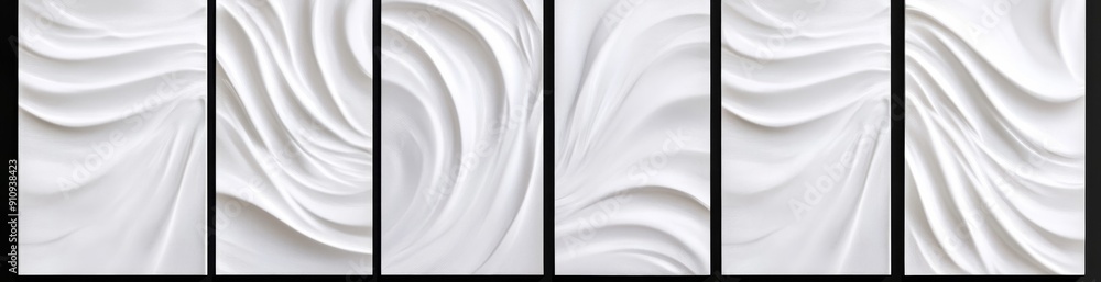 The mockup template set features a crumpled and creased white paper poster isolated on black The mockup template set features a crumpled and creased white paper poster isolated on black