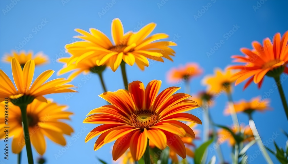 Yellow and Orange Gazania Flowers Yellow and Orange Gazania Flowers