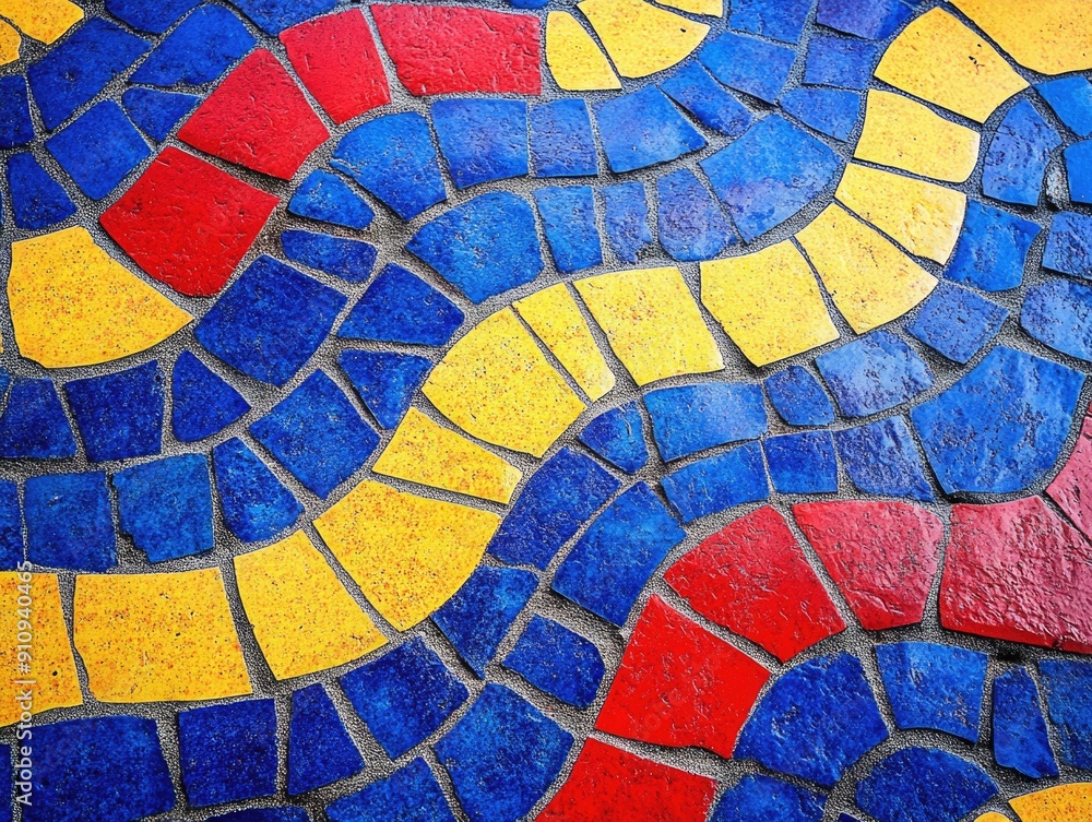 Fototapeta premium Colorful Mosaic Tile Close-Up