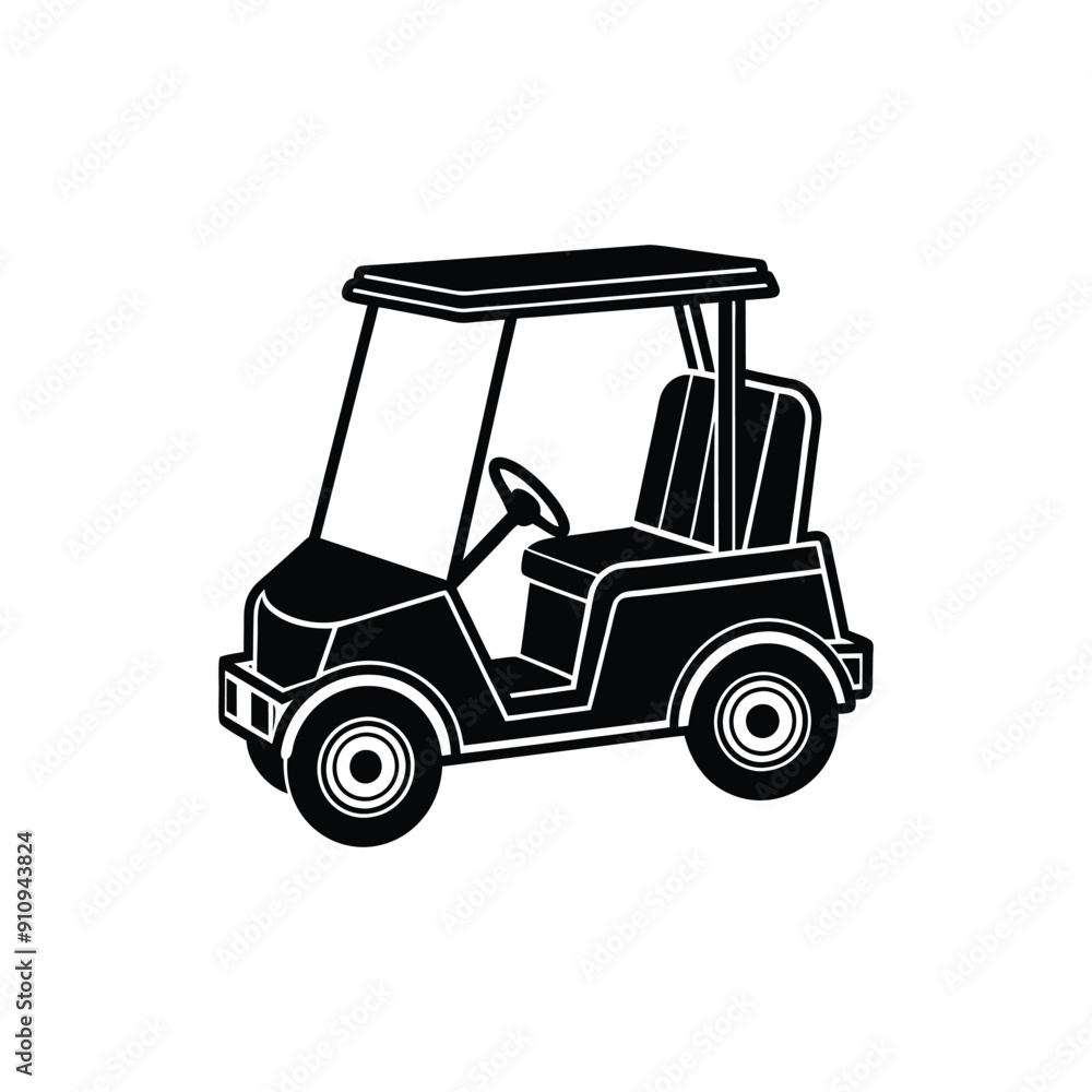 Obraz premium golf car silhouette