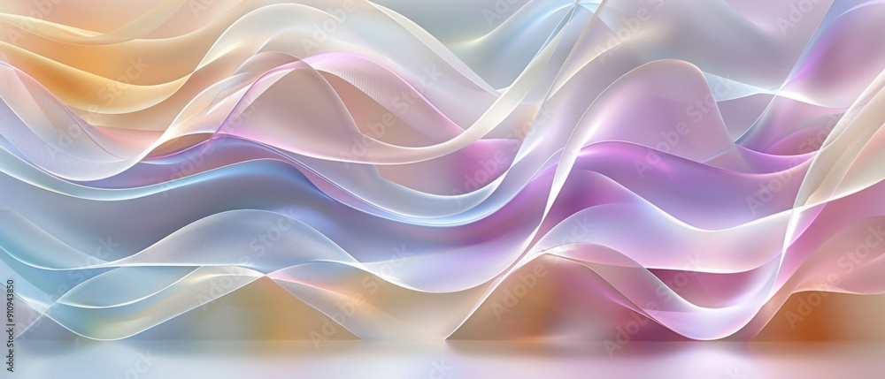 Abstract flowing pastel-colored wave pattern with soft gradients creating a calming and surreal visual effect, perfect for modern design use. Abstract flowing pastel-colored wave pattern with soft gradients creating a calming and surreal visual effect, perfect for modern design use.