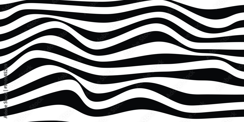 Abstract modern black white wavy line background banner design. Vector illustration Abstract modern black white wavy line background banner design. Vector illustration