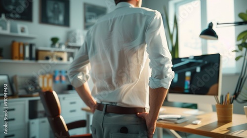 Confident Businessman in a Modern Office Setting