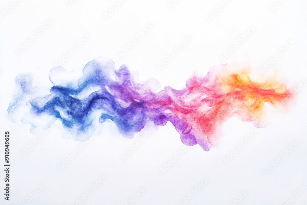 Obraz premium Abstract Rainbow Smoke: A mesmerizing swirl of vibrant colors, evoking a sense of fluidity, energy, and artistic expression. The ethereal, abstract composition captures the essence of imagination