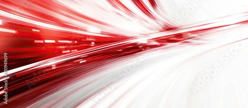 Abstract technology background in white and red tones with dynamic speed elements