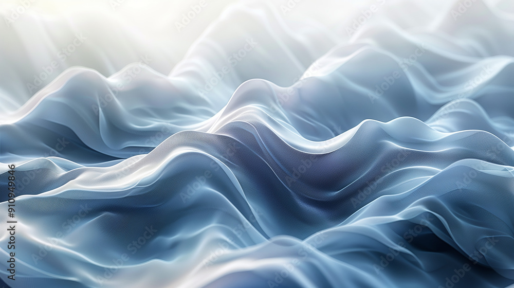 smooth abstract waveforms in cool tones, featuring gentle undulating shapes and a light background, creating a serene and peaceful visual experience smooth abstract waveforms in cool tones, featuring gentle undulating shapes and a light background, creating a serene and peaceful visual experience
