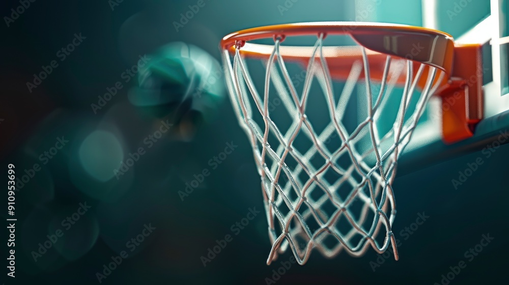3D Rendering Of A Basketball In The Net Against A Dark Background, Creating A Dramatic Moment, Wallpaper Pictures, Background Hd 3D Rendering Of A Basketball In The Net Against A Dark Background, Creating A Dramatic Moment, Wallpaper Pictures, Background Hd