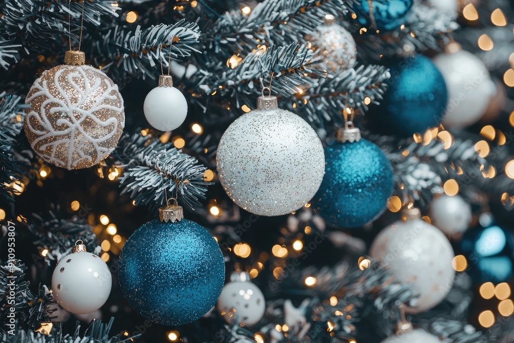 Christmas Balls with Intricate Patterns Isolated on White Background Christmas Balls with Intricate Patterns Isolated on White Background