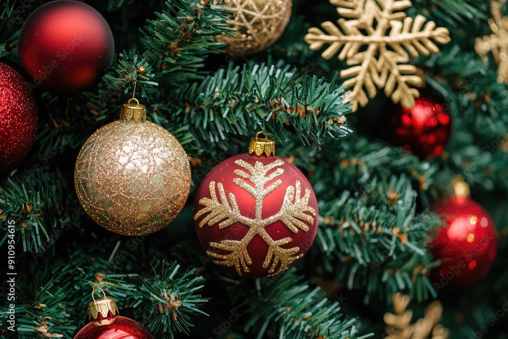 Christmas Balls with Intricate Patterns Isolated on White Background Christmas Balls with Intricate Patterns Isolated on White Background