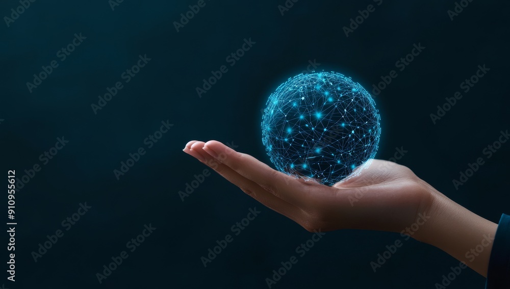 Representing the integration and interaction between humans and artificial intelligence technology. Representing the integration and interaction between humans and artificial intelligence technology.