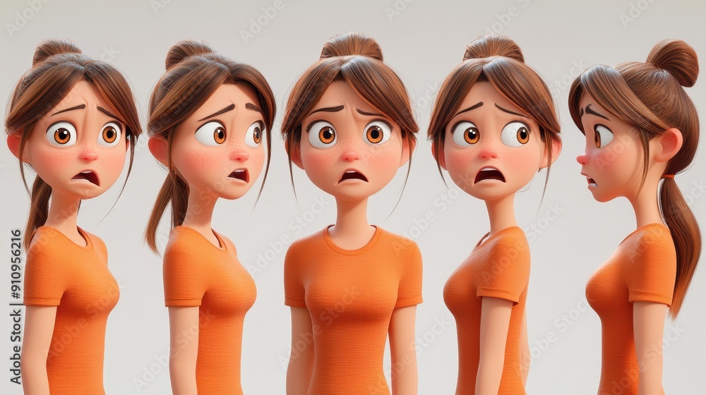 3D cartoon children faces of different colors with Happy and sad ,angry,cry,laugh,happy,smile,Emoticons with different moods,copy space,Vector illustration. 3D cartoon children faces of different colors with Happy and sad ,angry,cry,laugh,happy,smile,Emoticons with different moods,copy space,Vector illustration.