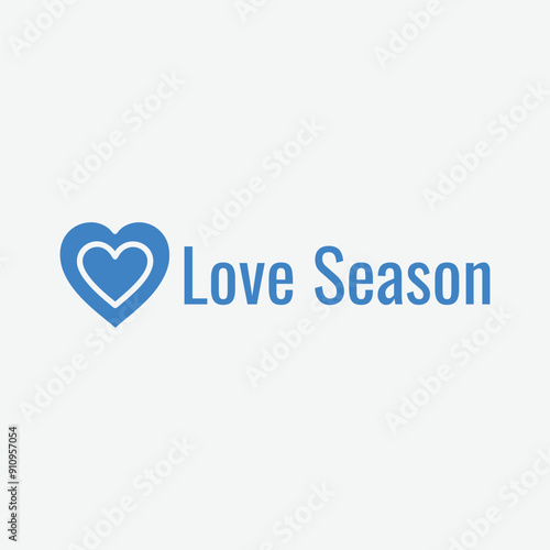 stylish love season logo design