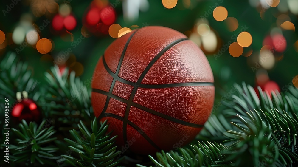 A Basketball Christmas Ball, Adding A Festive Touch, Wallpaper Pictures, Background Hd A Basketball Christmas Ball, Adding A Festive Touch, Wallpaper Pictures, Background Hd