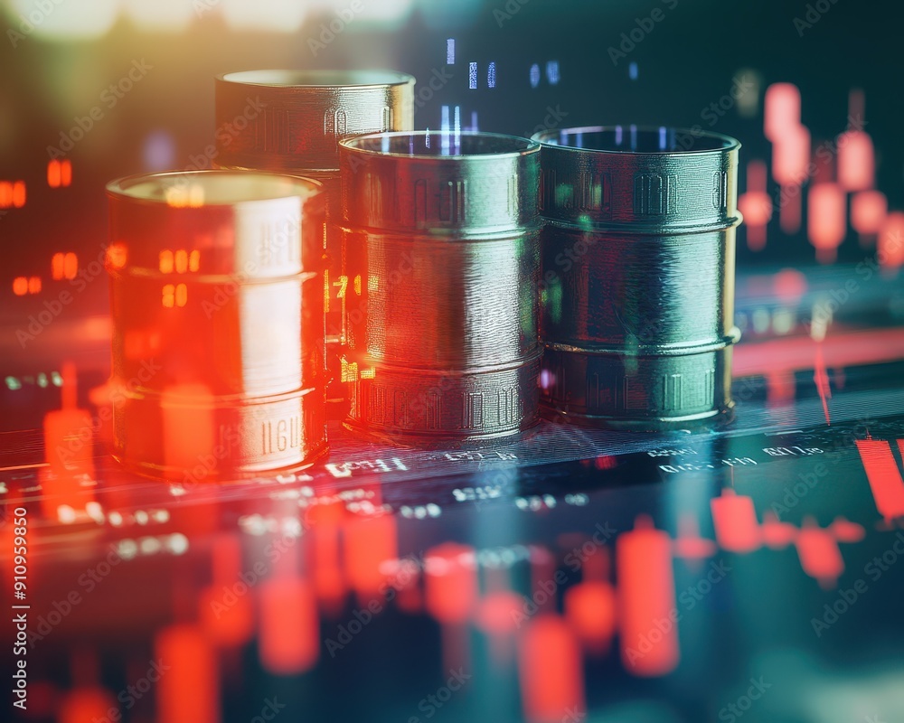 Graphical representation of oil price impact on global economy, with ...