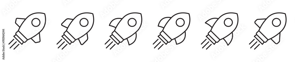 Rocket icon. Simple rocket sign. Rocket launched icon. Rocket icon. Simple rocket sign. Rocket launched icon.
