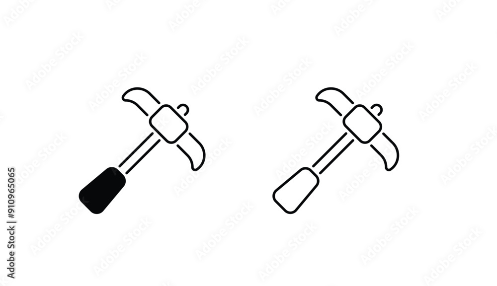 Pick axe icon design with white background stock illustration Pick axe icon design with white background stock illustration