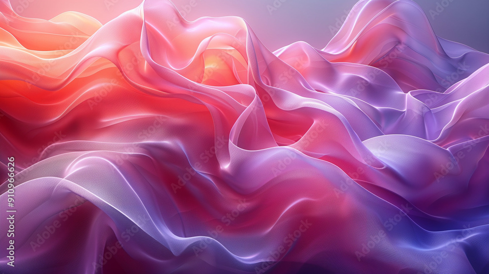 Fototapeta premium fluid organic shapes in soft pastel colors, featuring smooth and flowing patterns that create a serene and elegant visual experience