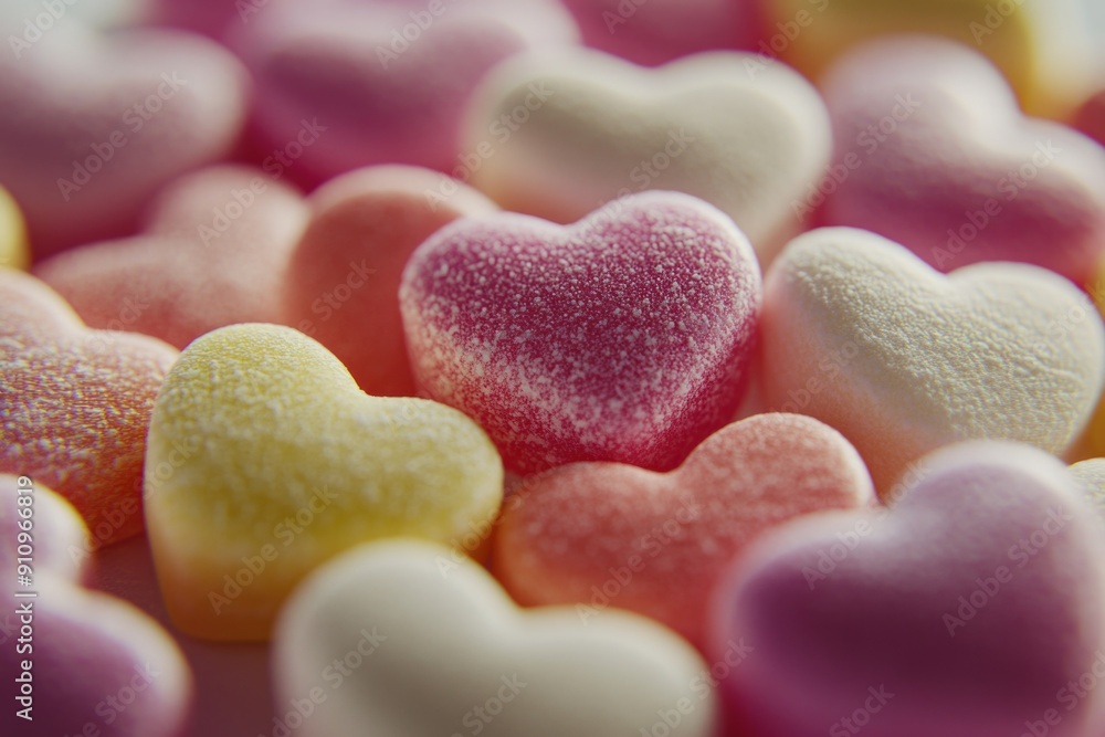 Stacked Heart-Shaped Candies Stacked Heart-Shaped Candies