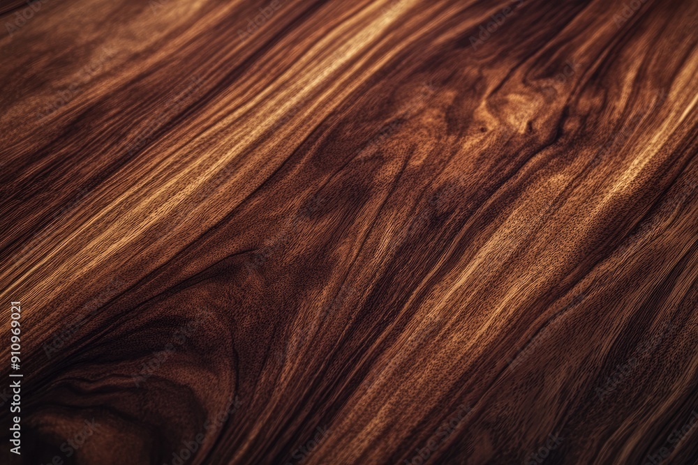 Rich Walnut Wood Grain Texture. Rich Walnut Wood Grain Texture.