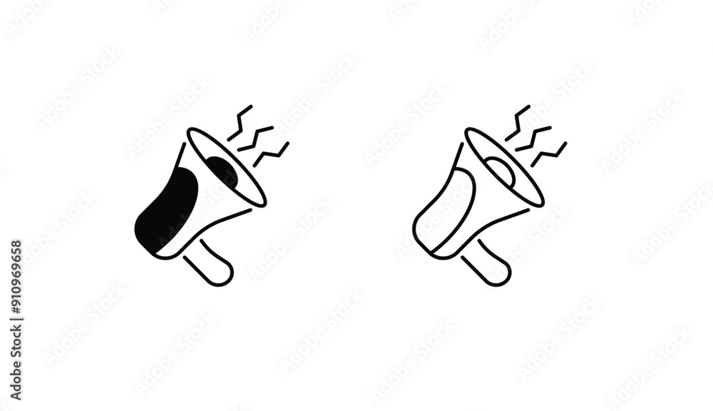 Megaphone icon design with white background stock illustration Megaphone icon design with white background stock illustration