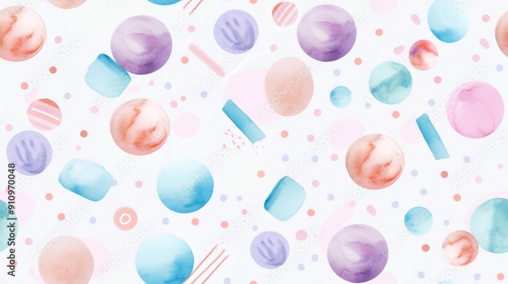 Abstract geometric shapes in soft pastel tones, creating a seamless watercolor pattern that's elegant and versatile for various design applications. Abstract geometric shapes in soft pastel tones, creating a seamless watercolor pattern that's elegant and versatile for various design applications.