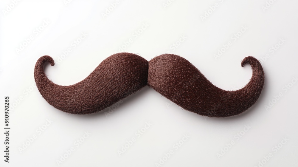 Fake Mustache on White Surface