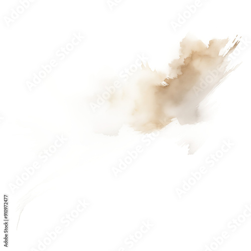 Ivory ink splash on transparent background